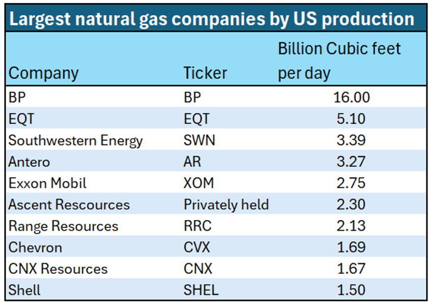 largest natural gas company