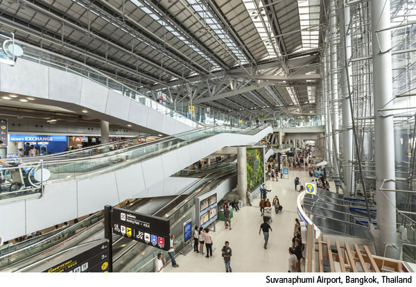 Suvanaphumi Airport, Bangkok, Thailand. U.S. Global Investors. Jets.