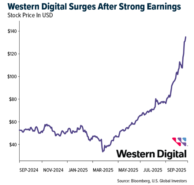 western digital surges