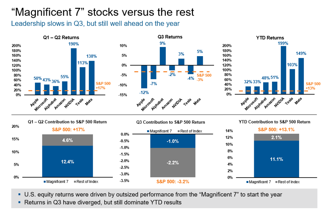 Magnificent 7 Stocks Versus the Rest