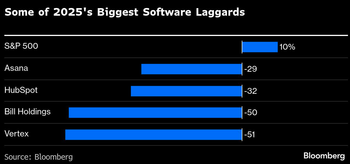 some of 2025 biggest software laggards