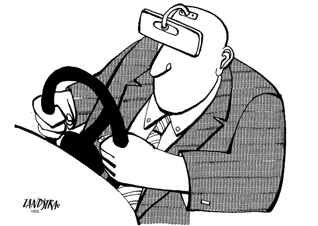 The driver who uses only his rear-view mirror?